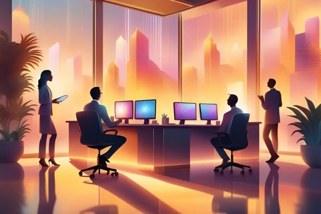 Espace de travail entreprise coworking