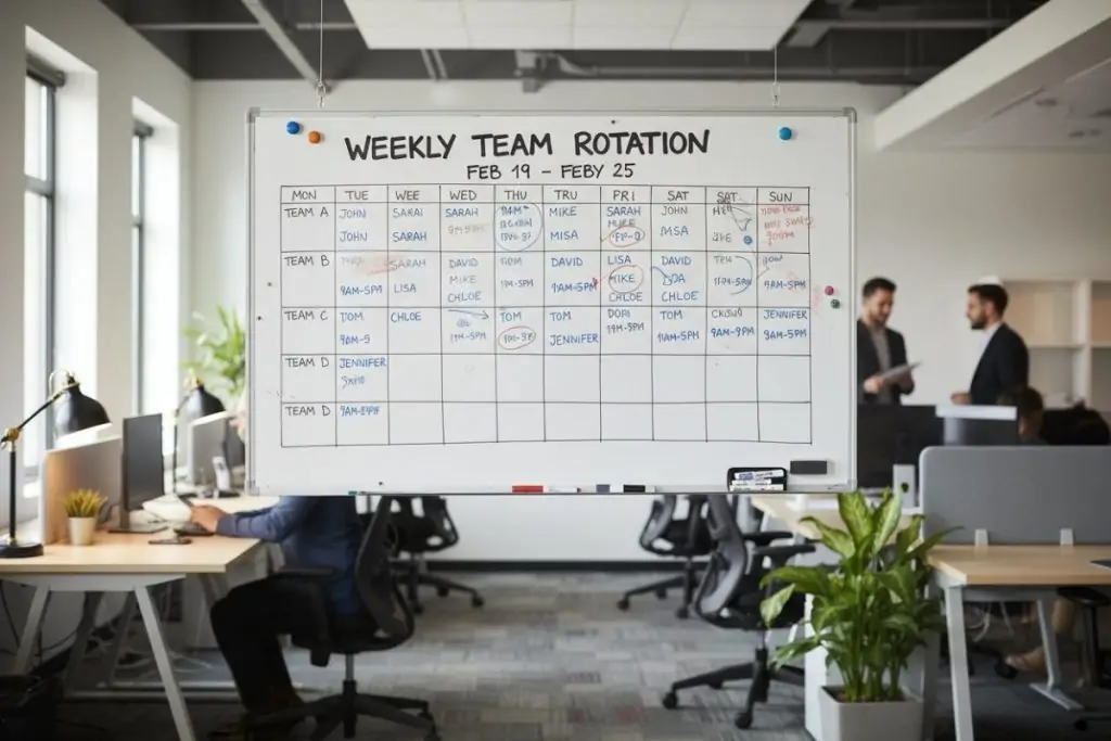Exemple de planning horaire 4×8 : la rotation parfaite ?
